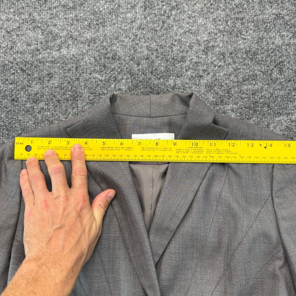 Calvin Klein Two Piece Blazer & Skirt Set Womens 2 Gray Professional Business - Picture 4 of 16